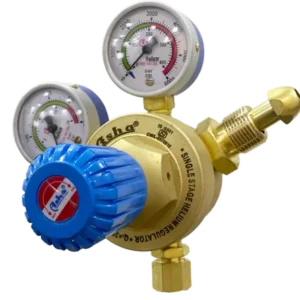 NITROGEN ASHA Single Stage Double Gauge Regulator Heavy Duty With Nut Nipple & Top Key
