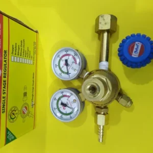 CO2 CARBON-DIOXIDE ASHA Single Stage Double Gauge Regulator Heavy Duty With Nut Nipple & Top Key