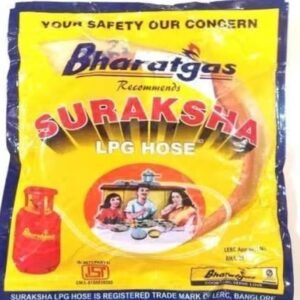 SURAKSHA Good Quality Products BHARATGAS Rubber Steel Wire Reinforced LPG Safety Gas Pipe Hose Pipe ISI and ISO Certified 1/5 Meter Long