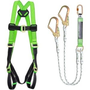 Udyogi Safety Belt Harness Udyogi Adjustable Full Body Double Rope With Scaffolding Hook and Shockabsober