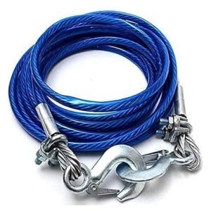 Car Towing CableTowing Rope 4Meter Stainless Steel Wire for All Cars Vehicals with Both Side Hooks Tow Capacity 5-Ton Get Best Price