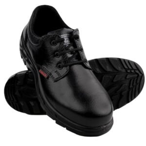 About this item KARAM Leather Safety Shoes FS05 Black for Men Single Density with Steel Toe Antistatic Antislip Oil & Heat Resistant Most Comfortable Industrial Steel Toe Protection Heat Water