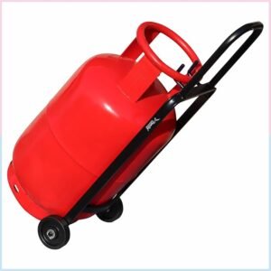 LPG Gas Cylinder Trolley Steel Heavy Duty LPG Gas Cylinder Trolley with Wheels & Hooks - Easy Grip for Effortless Pickup Carry and Transfer  Robust and Durable Construction