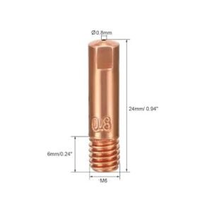 MIG Tips M6-1.6MM-25MM 24KD Mig Welding Gun 1.6mm Copper Contact Tip For 15AK Torch Welders Accessories Consumables Spares 20pcs Pkt Price 220/.