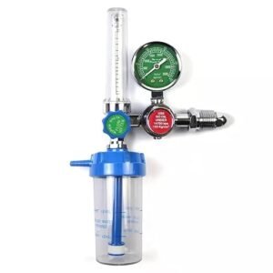 For Ambulance Oxygen Flow Meter Adjustment Valve with Regulator Medical Oxygen Flow Meter with Rotameter & Humidifier Bottle Compatible with Oxygen Cylinder for Home & Hospital Use