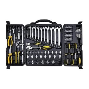 STANLEY STMT81243 110-Piece High Quality Multi-Toolkit containing Pliers Spanners Drivers Sockets Bits Wrenches & Ratchets for Home DIY & Professional Use 1-Year Warranty Yellow & Black Get Best Offer Price