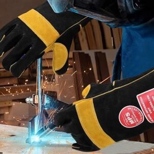 ARC Welding Hand Gloves Safety-Mps 16 Inches Leather Forge TIG-Mig Stick Welding Gloves Heat Fire Resistant Mitts Animal Handling Glove With 16 Inches Extra Long Sleeve 1pair Price