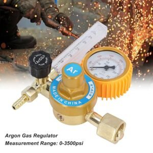 MIG-CO2 Regulator Gauge 0-3500 PSI Aluminum Alloy TIG Flows Meter Co2 Gas Pressure Reducer for MIG TIG Welder