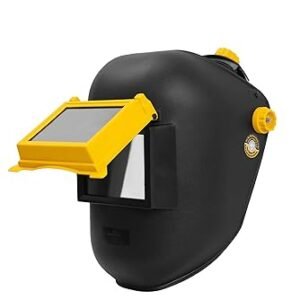 KARAM Safety Welding Helmet Flip-Up Front Window with Headband & Anti Sweat Comfort Pad Welding Helmet for Arc Welding ES61