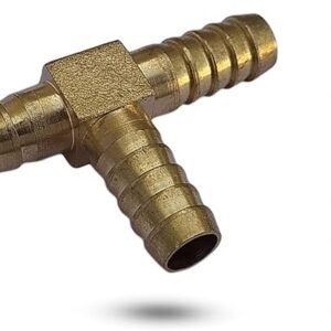 LPG gas pipe 3way Connector Hose Fitting T-Type Outer diameter 8mm with 3pc pipe clip for 8mm LPG connector Hose Jointor