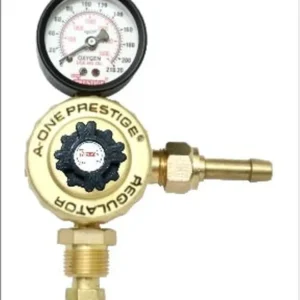 A-ONE PRESTIGE Single Stage Single Gauge Meter Oxygen Gas Regulator Brass Body