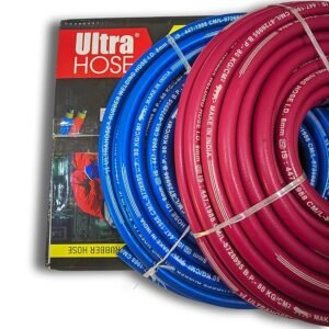 Ultra Gas Welding Hose Pipe Rubber Hose ISO Certified Hose For Gas Welding & Gas Welding Cutting Equipment For Cutting Machine High Pressure Hose Pipe- Red+Blue Length 100meter