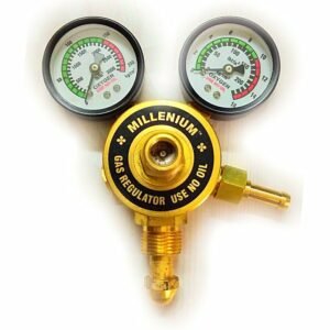 MILLENIUM ARGON Double Gauge Gas Regulator Single Stage Double Gauge Regulator Industrial Welding Products