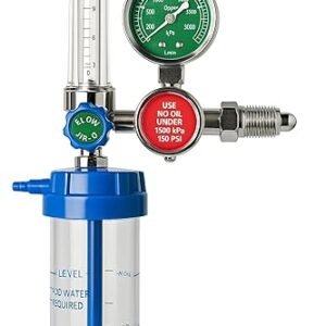Oxygen Flow Meter Adjustment Oxygen Valve with Regulator oxygen Flow Meter With Rotameter Humidifier Bottle Flow Meter