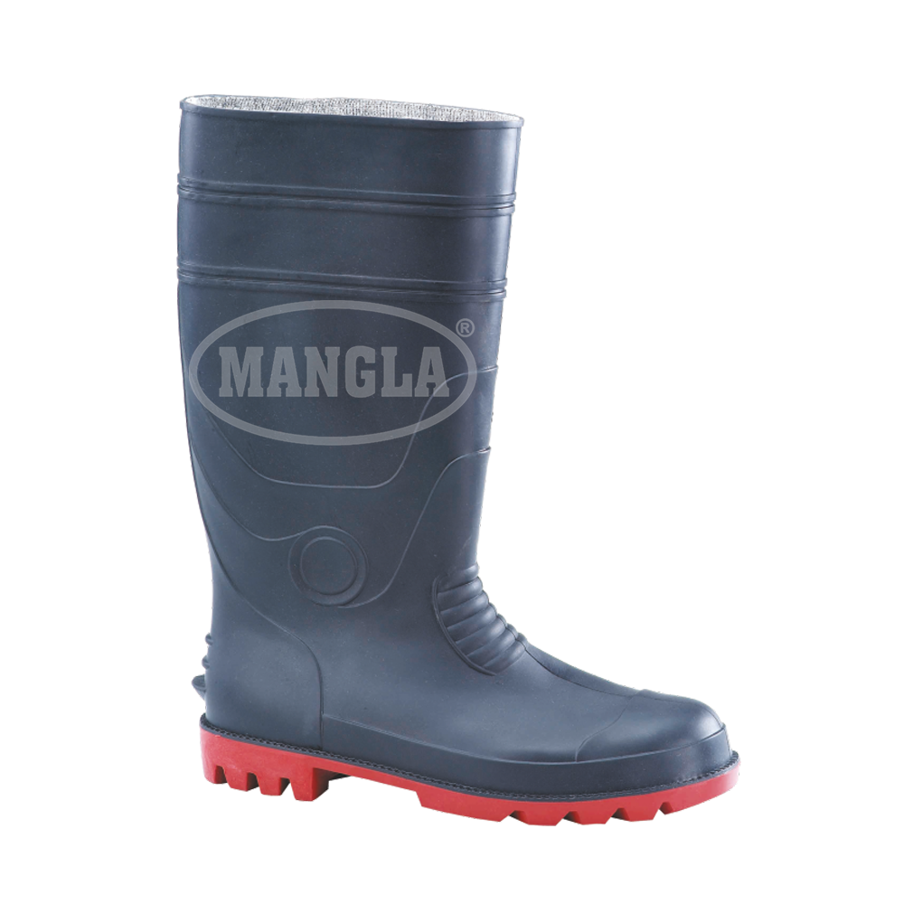 Mangla Gumbooth Double Heavy Duty Injection Moulded Pvc Sole Red