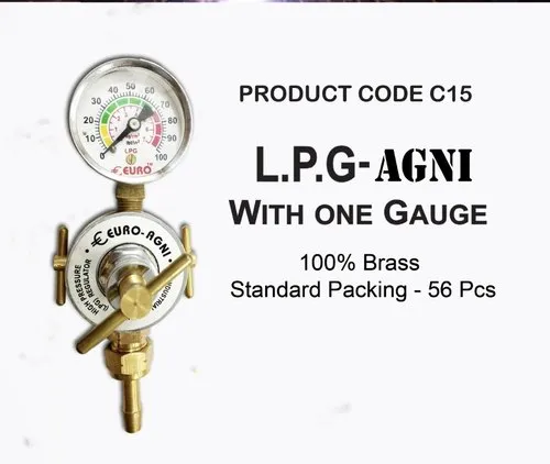 EURO WELD LPG Single Meter Regulator H.P Regulator LPG Adopter Industrial Welding Products