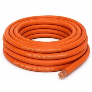 HOFR Orange Welding Cable 35 Sq.mm (100 Metre Roll) | Flame Heat & Oil Resistant Flexible Copper Welding Cable